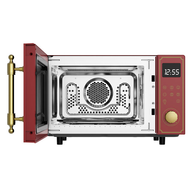 Empire 900W Microwave & 2 Slice Toaster Bundle (Red)