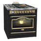 Empire Dual Fuel Range Cooker & 90cm Hood Bundle (Black)
