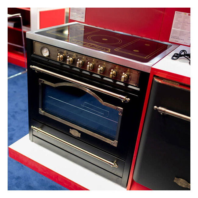 Empire Induction Range Cooker & 90cm Cooker Hood Bundle (Black)