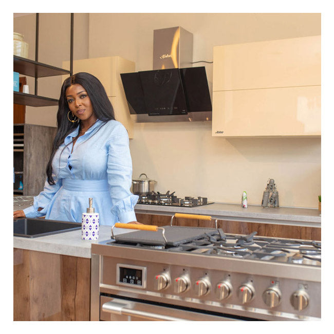 Grand Chef Gas Oven & 80cm Cooker Hood (Black)