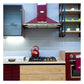 Empire Induction Range Cooker & 90cm Cooker Hood Bundle (Bordeaux Red)