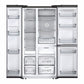 Art Deco American Style Plumbed Fridge Freezer (Ivory)