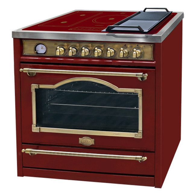 Empire Induction Range Cooker & 90cm Cooker Hood Bundle (Bordeaux Red)