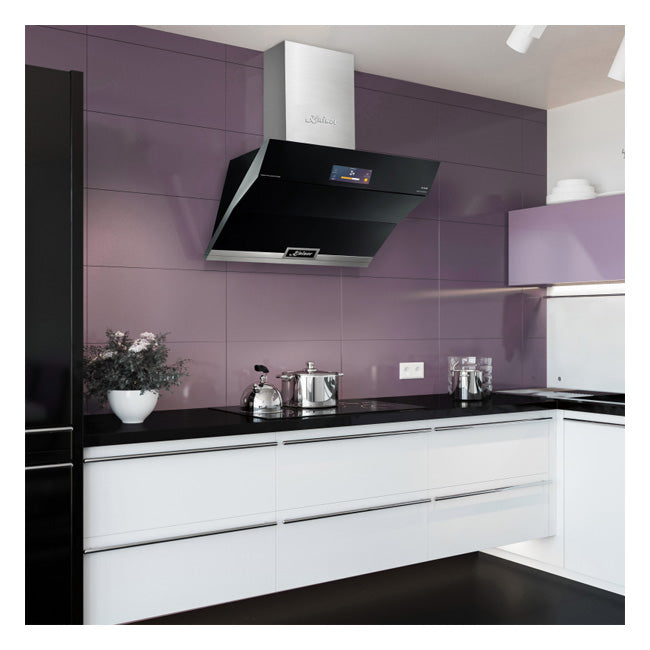 La Perle Noire 60cm Pyrolytic Oven & 90cm TFT Cooker Hood (Black Moire)