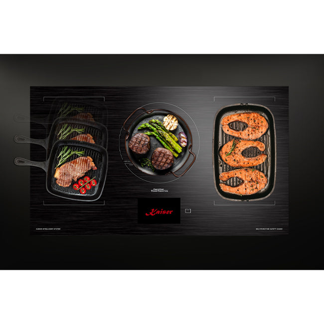 La Perle Noire 60cm Steam Oven & 90cm Induction Hob (Black Moire)