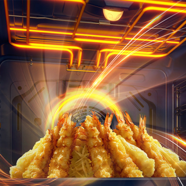 La Perle Noire 60cm Pyrolytic Oven & 90cm TFT Cooker Hood (Black Moire)