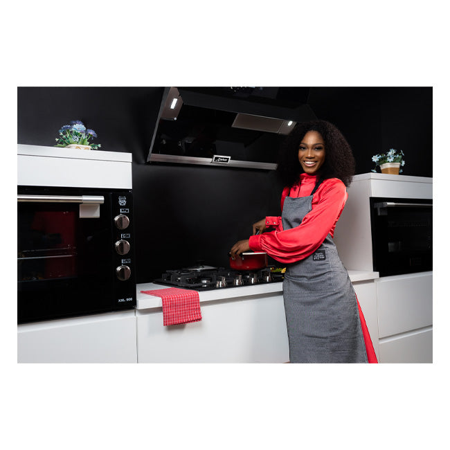 La Perle Noire 60cm Electric Steam Oven & 90cm TFT Cooker Hood (Black Moire)