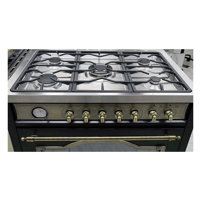 Empire Dual Fuel Range Cooker & 90cm Hood Bundle (Black)