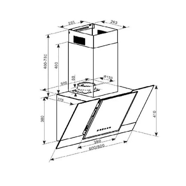 Grand Chef 60cm Eco Cooker Hood