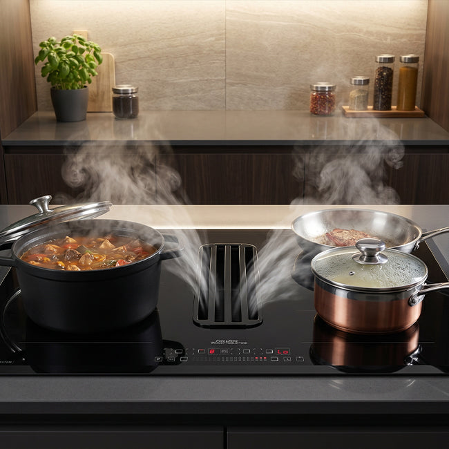 Grand Chef 90cm Downdraft Induction Hob (Black)