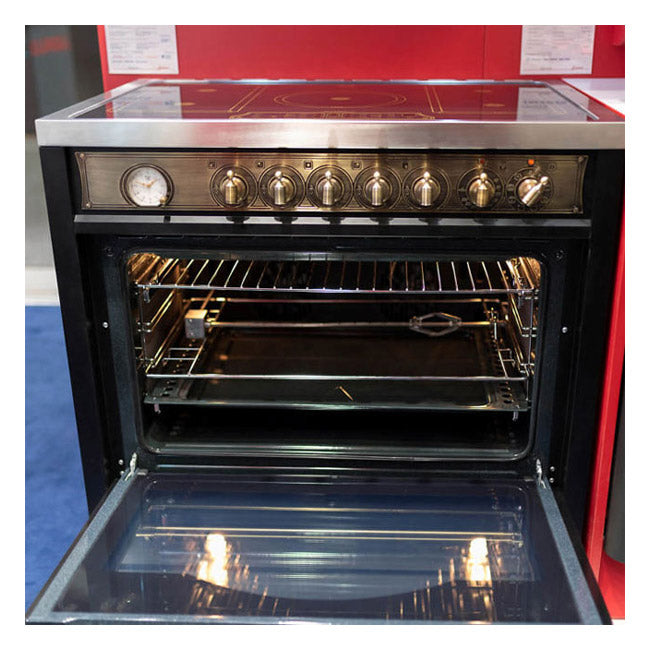 Empire Induction Range Cooker & 90cm Cooker Hood Bundle (Black)