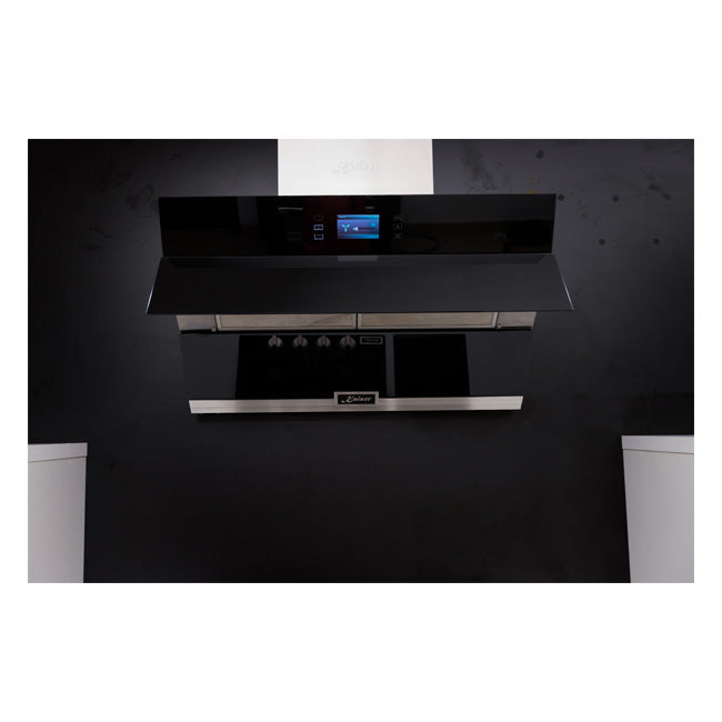 La Perle Noire Steam Oven, 77cm Induction Hob & Cooker Hood Bundle (Black Moire)