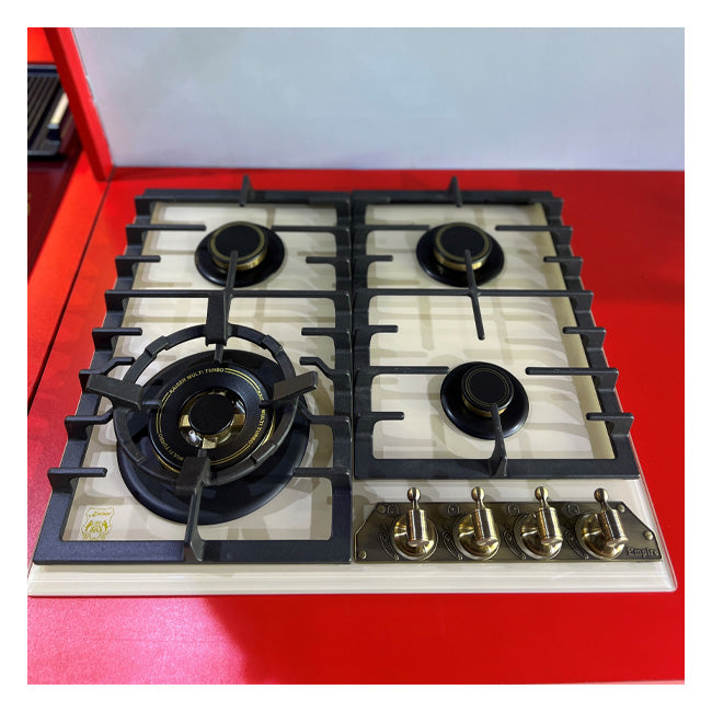 Art Deco 45cm Electric Oven & Empire 60cm Gas Hob (Ivory)