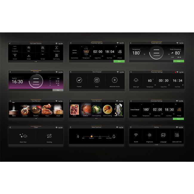 La Perle Noire Steam Oven, 90cm Induction Hob & Cooker Hood Bundle (Black Moire)