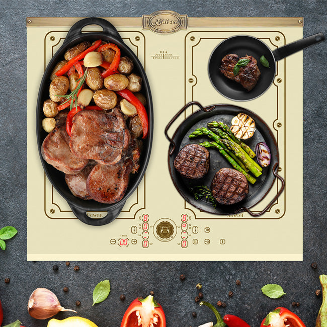 Empire 60cm Induction Hob & Belle Epoque Cooker Hood Bundle (Ivory)