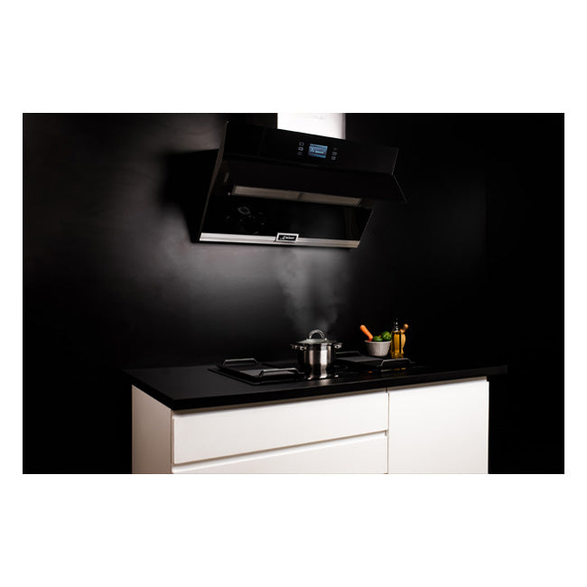 La Perle Noire Electric Oven, 59cm Induction Hob & Cooker Hood Bundle (Black Moire)