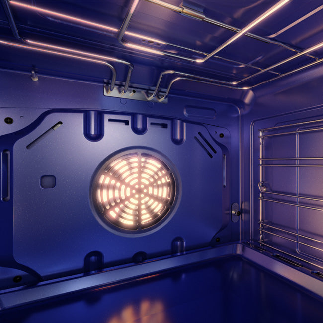 La Perle Noire 60cm Electric Steam Oven & 90cm TFT Cooker Hood (Black Moire)