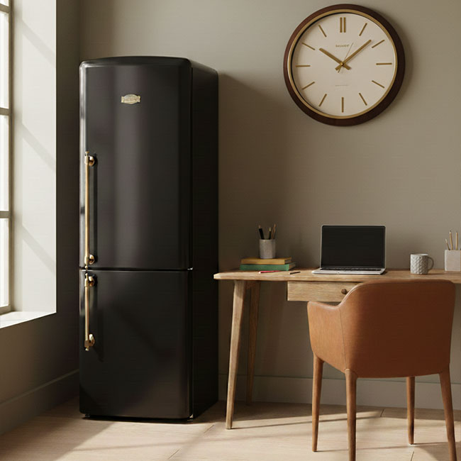 Empire Slim 60cm Fridge Freezer (Black)