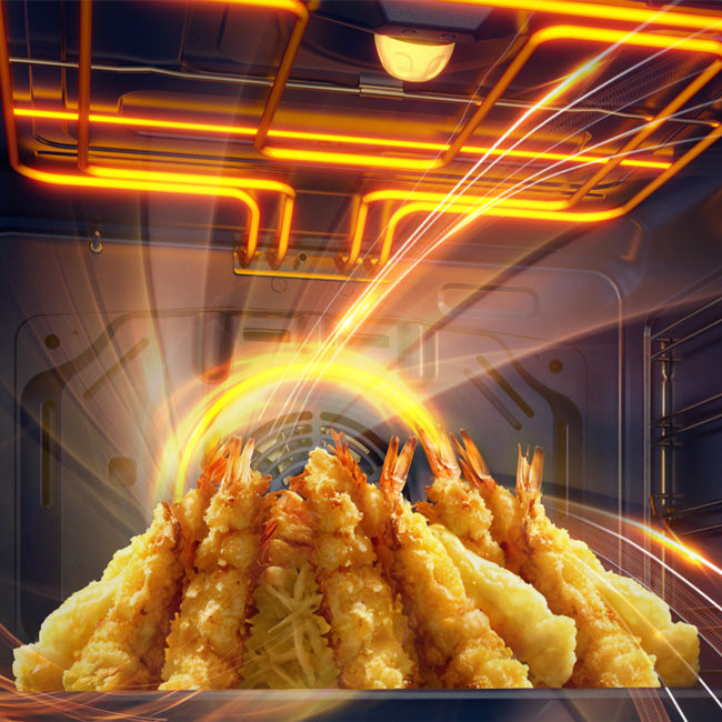 La Perle Noire 60cm Electric Steam Oven & 90cm TFT Cooker Hood (Black Moire)