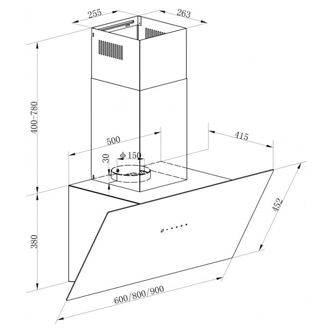 Avantgarde Pro 90cm Eco Cooker Hood
