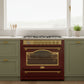 Empire Dual Fuel Range Cooker & 90cm Hood Bundle (Bordeaux Red)