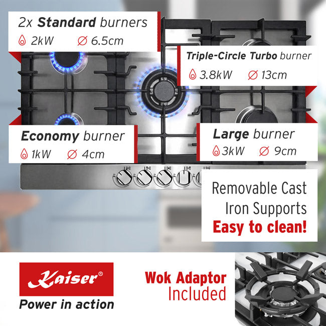 Avantgarde Pro 60cm Electric Oven & Grand Chef 86cm Gas Hob (Stainless Steel)