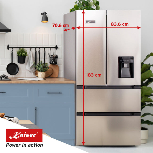 Grand Chef French Door Fridge Freezer (Stainless Steel)