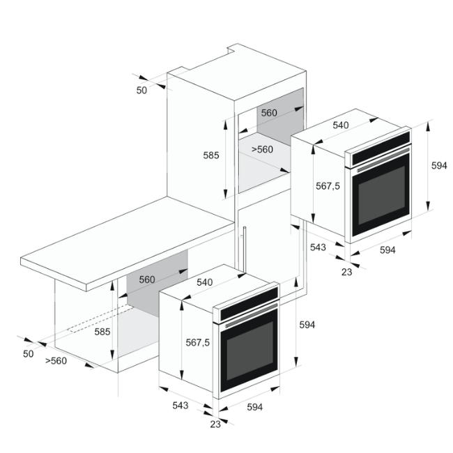 Grand Chef Gas Oven (Stainless Steel)