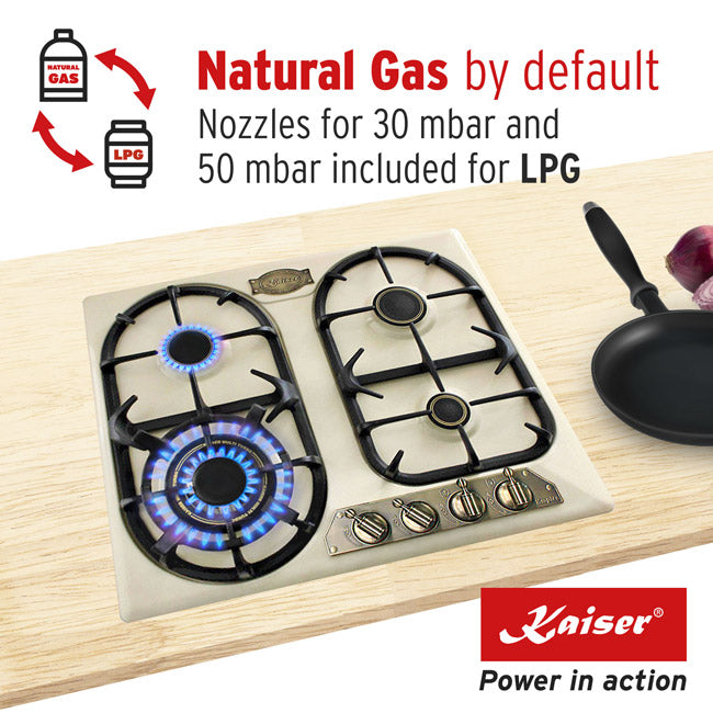 Empire Gas Oven & 4 Burner Gas Hob Bundle (Ivory)