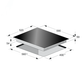 Empire 58cm Glass Induction Hob (Bordeaux Red)