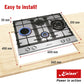 Grand Chef Gas Oven & 4 Burner Gas Hob Bundle (White)