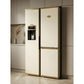 Art Deco American Style Plumbed Fridge Freezer (Ivory)
