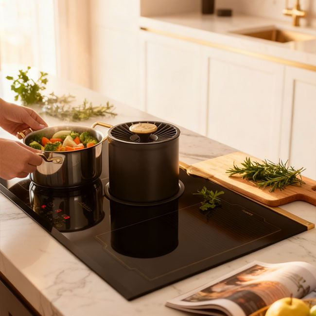 Empire 90cm Downdraft Induction Hob (Black)