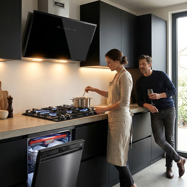 Grand Chef Freestanding Dishwasher (Black Stainless Steel)