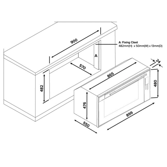 Avantgarde Pro 90cm Electric Oven (Black)