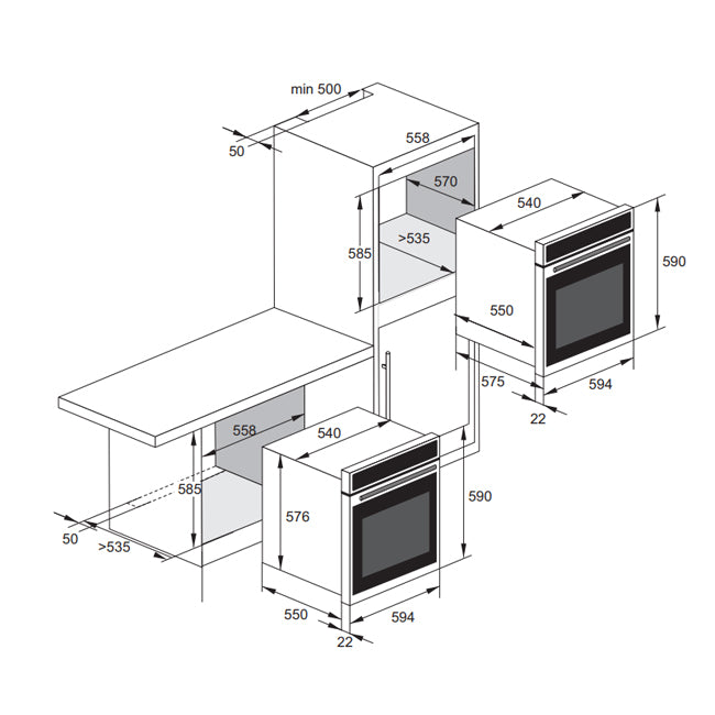 Grand Chef Gas Oven (White)