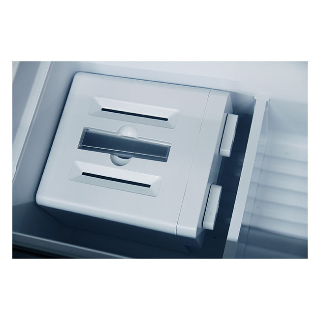 Art Deco French Door Fridge Freezer Leather Handles (Black)