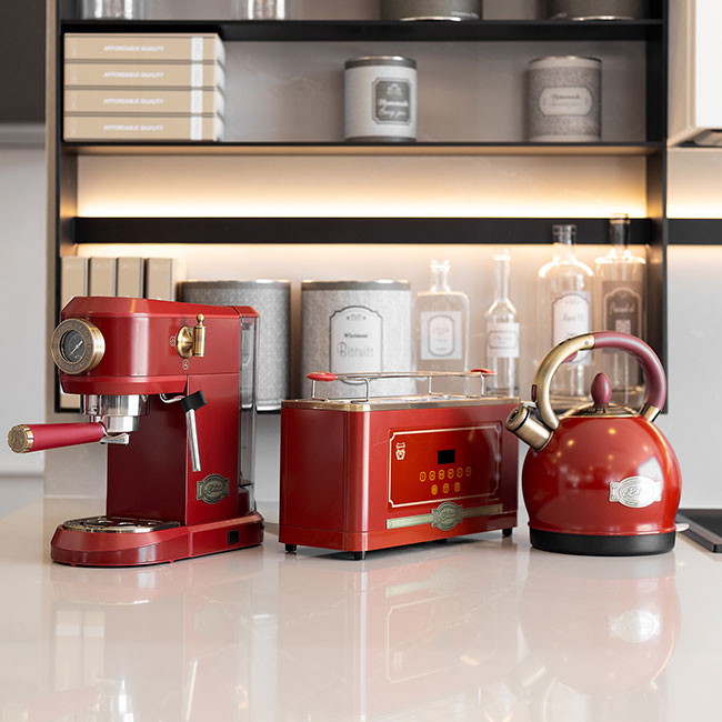 Empire 2 Slice Toaster & Kettle Bundle (Red)
