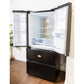 Art Deco French Door Fridge Freezer Leather Handles (Black)