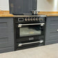 Avantgarde Pro Induction Range Cooker & 90cm Cooker Hood (Black)
