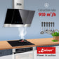 Grand Chef Gas Oven & 80cm Cooker Hood (Black)