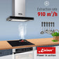 Grand Chef Gas Oven & 60cm Pro Chimney Cooker Hood (Stainless Steel)