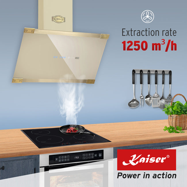 Empire Induction Hob & Art Deco Cooker Hood Bundle (Ivory)
