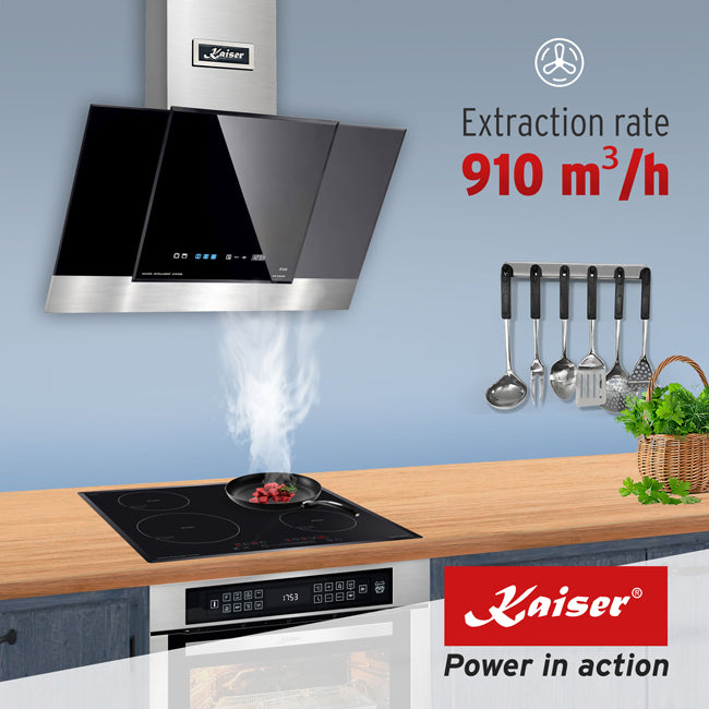 Grand Chef Gas Oven & 60cm Cooker Hood (Black)