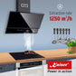 Grand Chef Gas Oven & 70cm Pro Cooker Hood (Black)