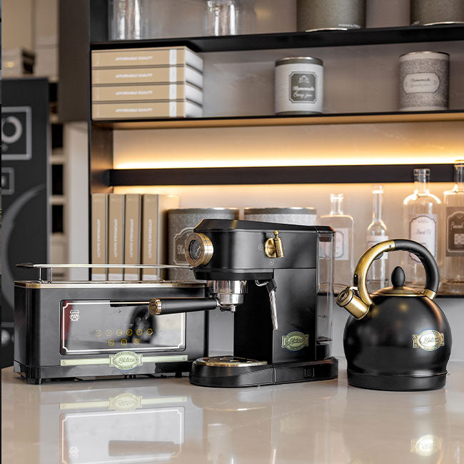 Empire 900W Microwave, Toaster & Kettle Bundle (Black)