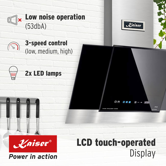 Grand Chef Gas Oven & 80cm Cooker Hood (Black)