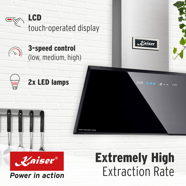 Grand Chef Gas Oven & 90cm Cooker Hood (Black)