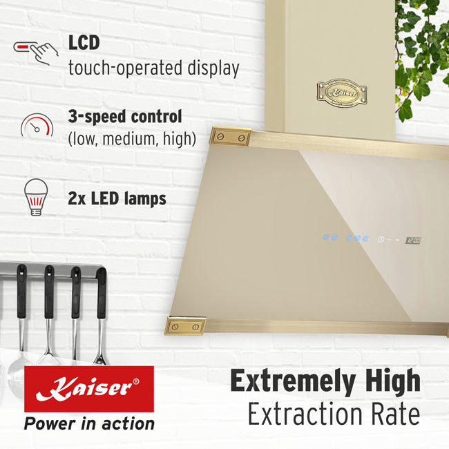 Empire Induction Hob & Art Deco Cooker Hood Bundle (Ivory)