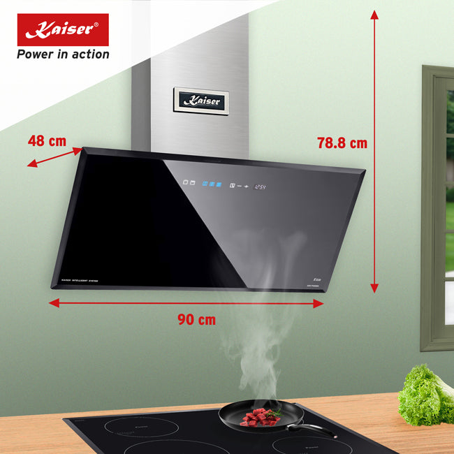 Grand Chef Gas Oven & 90cm Cooker Hood (Black)